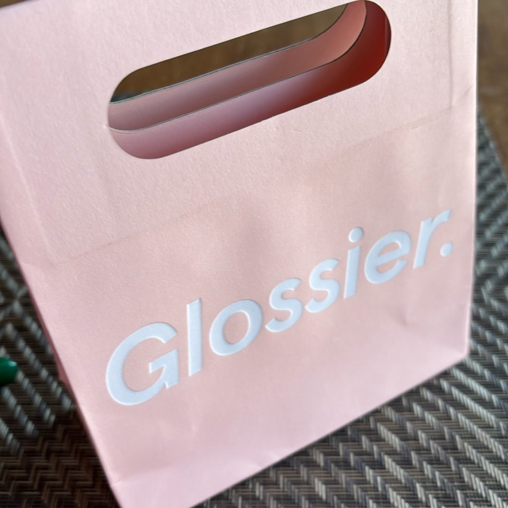 Glossier shopping bag